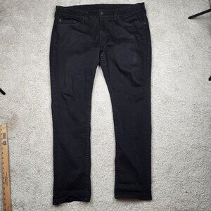 True Religion Jeans Men 44x33 Geno Relaxed Slim Flap Pockets Denim Pants Black